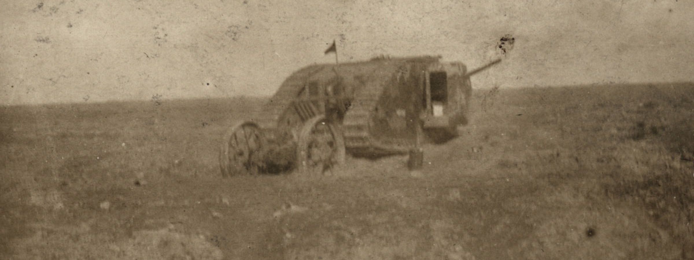 The Mark I, one of first tanks used in battle at the Somme, 1916.